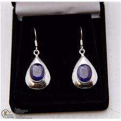 #76-NATURAL BLUE SAPPHIRE EARRINGS
