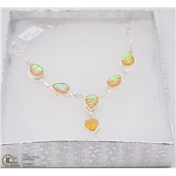 #63-AUSTRALIAN TRIPLE OPAL NECKLACE