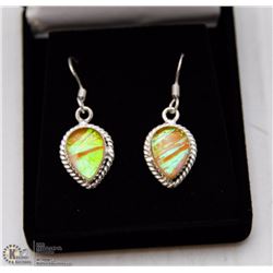 #61-AUSTRALIAN TRIPLE OPAL EARRINGS