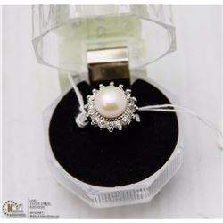 #32- AKOYA PEARL & CZ RING