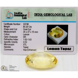 #11- LEMON TOPAZ GEMSTONE 80.20CT