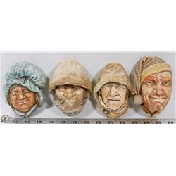 HAND PAINTED CHARACTER HEAD WALL  HANGINGS