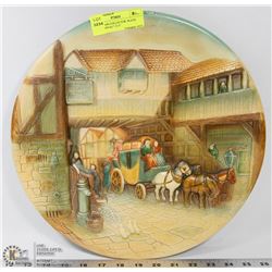 2-D BOSSON COLLECTOR  PLATE "THE ARRIVAL" 13.5"