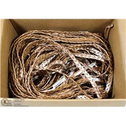 BOX OF BRAIDED LEATHER LADIES BELTS