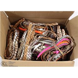 BOX OF ASSORTED LADIES FASHION BELTS