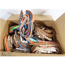BOX OF ASSORTED LADIES FASHION BELTS