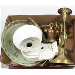 GREEN AND WHITE CEILING FIXTURE