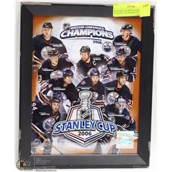 WESTERN CHAMPIONS 2006 STANLEY CUP FRAMED PIC