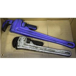 BOX W/2 ALUMINUM PIPE WRENCHES -