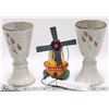 Image 1 : SET OF 2 MATCHING POTTERY MUGS AND NEW WINDMILL