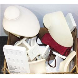 BOX FULL OF JEWELLERY DISPLAY STANDS