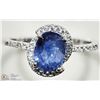 Image 2 : #3 - TWO STERLING SILVER SAPPHIRE RINGS