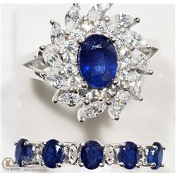 #7 - TWO STERLING SILVER SAPPHIRE RINGS