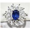 Image 2 : #7 - TWO STERLING SILVER SAPPHIRE RINGS