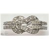 Image 1 : #18 - STERLING SILVER 33 DIAMOND KNOT RING