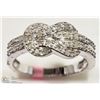 Image 2 : #18 - STERLING SILVER 33 DIAMOND KNOT RING