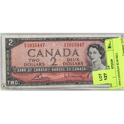 1954 CANADIAN $2.00 BILL