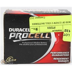 BOX OF 12 NEW C CELL BATTERIES