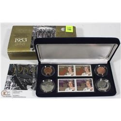 1953-2003 QUEEN ELIZABETH II STAMP AND COIN SET