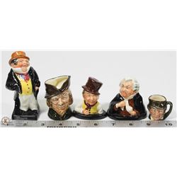 LOT OF 5  ROYAL DOULTON MINIATURE  FIGURINES