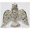 Image 1 : LARGE DOVE RING WITH CRYSTAL STONES