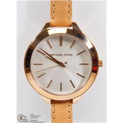 BRAND NEW MICHAEL KORS WOMEN'S RUNWAY SLIM BEIGE