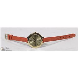 NEW MICHAEL KORS RUNWAY SLIM LEATHER STRAP WATCH