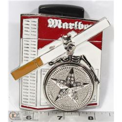 MARLBORO BELT BUCKLE W/ZIPPO STYLE LIGHTER