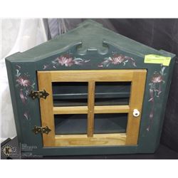 CORNER PAINTED WOOD WALL CABINET