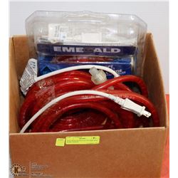 BOX WITH 48 FEET OF OUTSIDE RED ROPE LIGHTS -