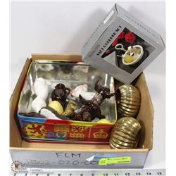 BOX OF ESTATE ORNAMENTS