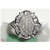 Image 1 : #33 -10K WHITE GOLD DIAMOND ANTIQUE STYLE RING