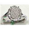 Image 2 : #33 -10K WHITE GOLD DIAMOND ANTIQUE STYLE RING