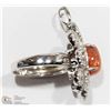 Image 4 : #38 -ST. SILVER SUNSTONE TWO-IN-ONE RING/PENDANT