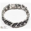 Image 1 : #39 -STERLING SILVER 154 SAPPHIRE BRACELET