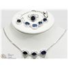 Image 1 : #44 -5PC STERLING SILVER SAPPHIRE SET