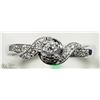 Image 1 : #46 -10K WHITE GOLD DIAMOND ANTIQUE STYLE RING