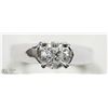 Image 1 : #50 -14K WHITE GOLD SI3 DIAMOND SOLITAIRE RING