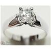 Image 2 : #50 -14K WHITE GOLD SI3 DIAMOND SOLITAIRE RING