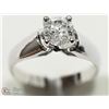 Image 3 : #50 -14K WHITE GOLD SI3 DIAMOND SOLITAIRE RING