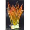 Image 1 : ORANGE ART GLASS VASE