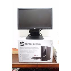 HP SLIMLINE DESKTOP 260 W/ LED MONITOR IN WARRANTY