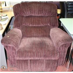 FABRIC RECLINING CHAIR (SMALL TEAR) AS IS