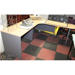 OFFICE COMPUTER DESK WITH KEYBOARD TRAY AND