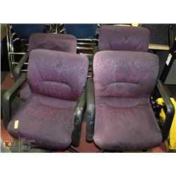 GROUP OF 4 HYDRAULIC LIFT OFFICE CHAIRS