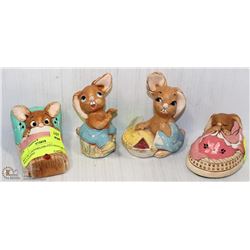 SET OF 4 PENDELFIN COLLECTIBLES INCLUDING
