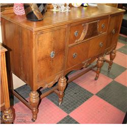 ANTIQUE WOOD CARVED SIDEBOARD