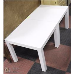26) 2 WHTE SIDE TABLES
