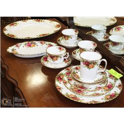 14PCS OLD COUNTRY ROSES CHINA, ROYAL ALBERT