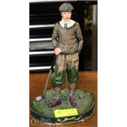 CAST IRON GOLFER DOOR STOP